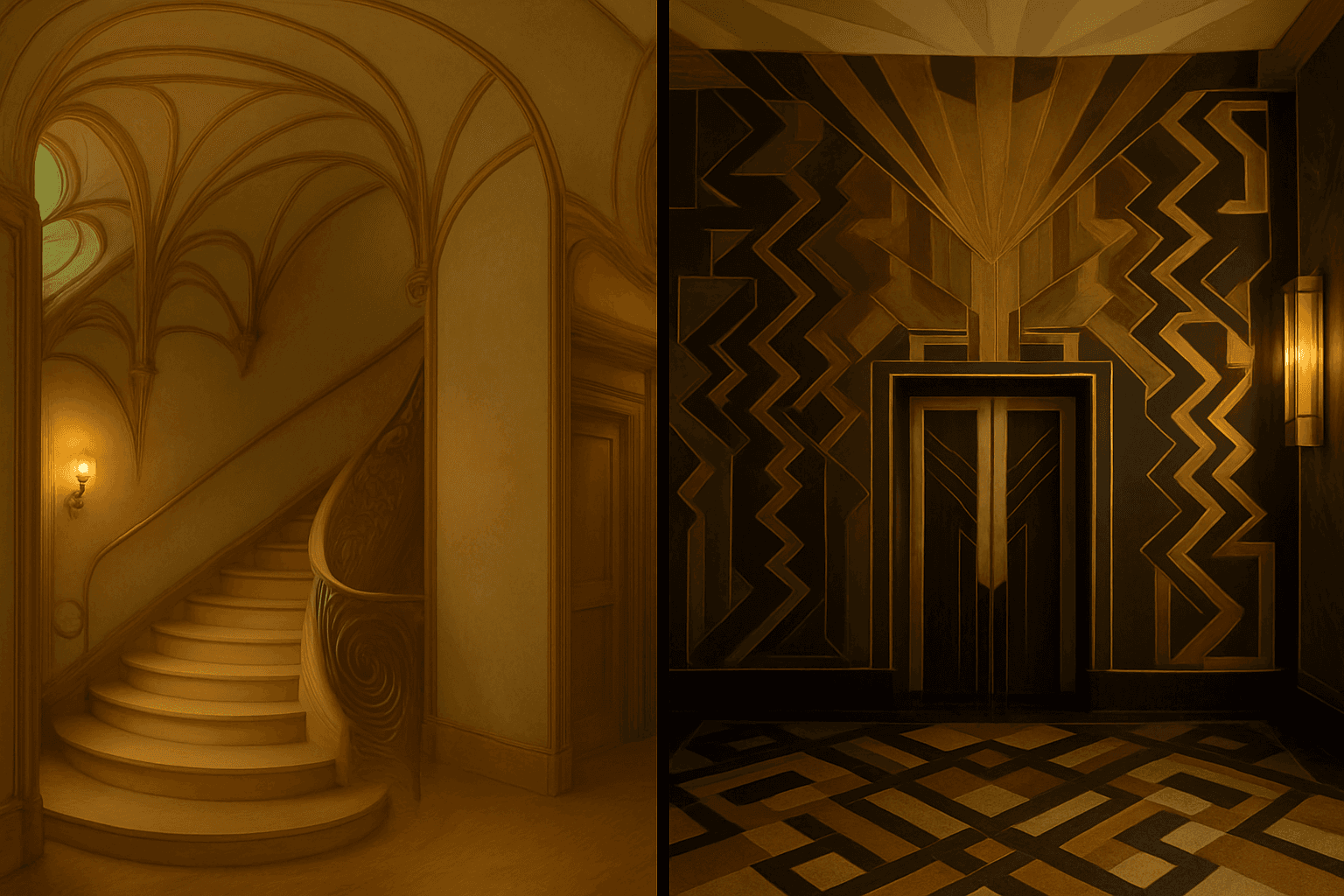 Art Deco vs Art Nouveau Comparison