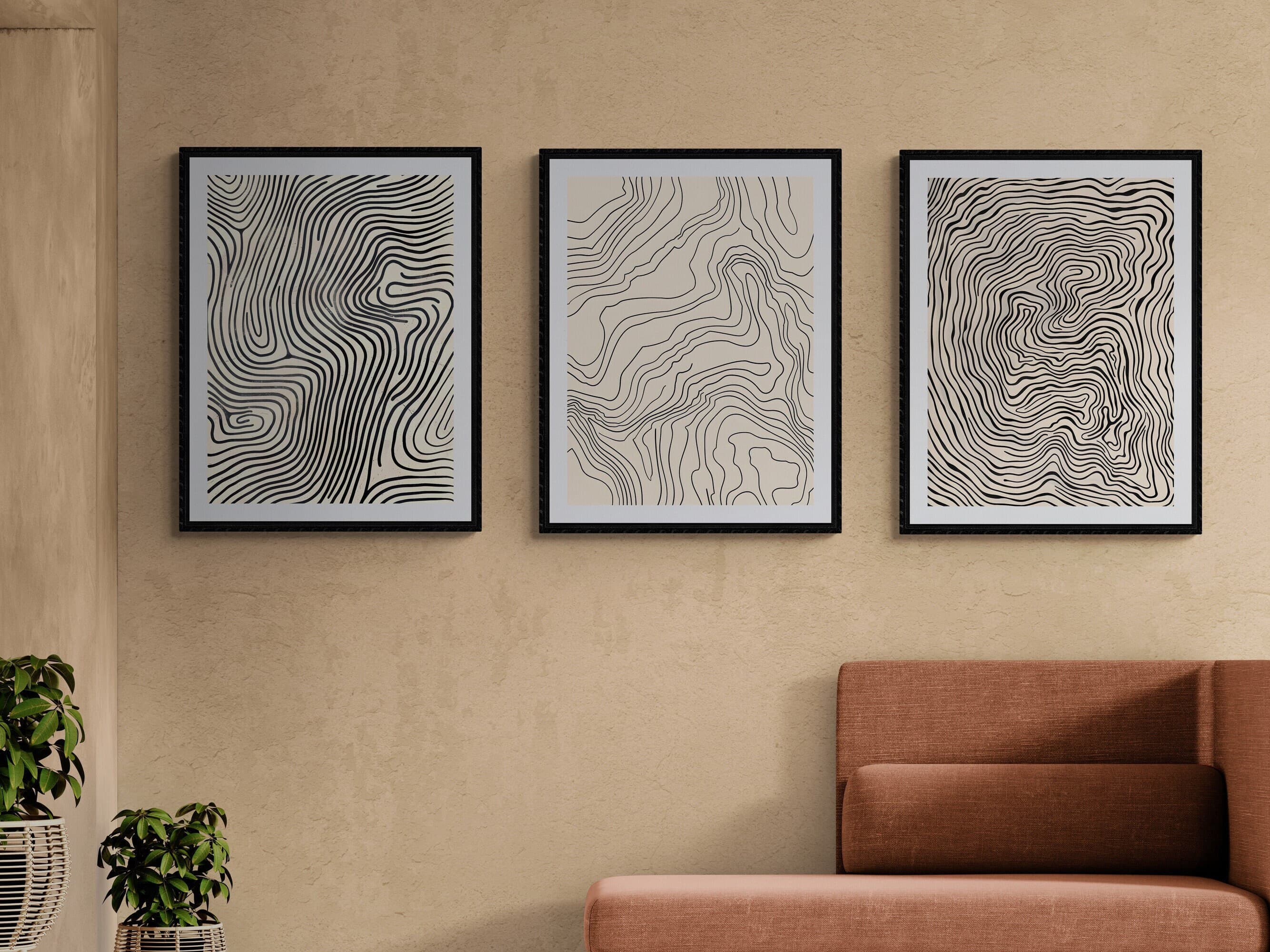 Abstract Minimalist Line Art Set