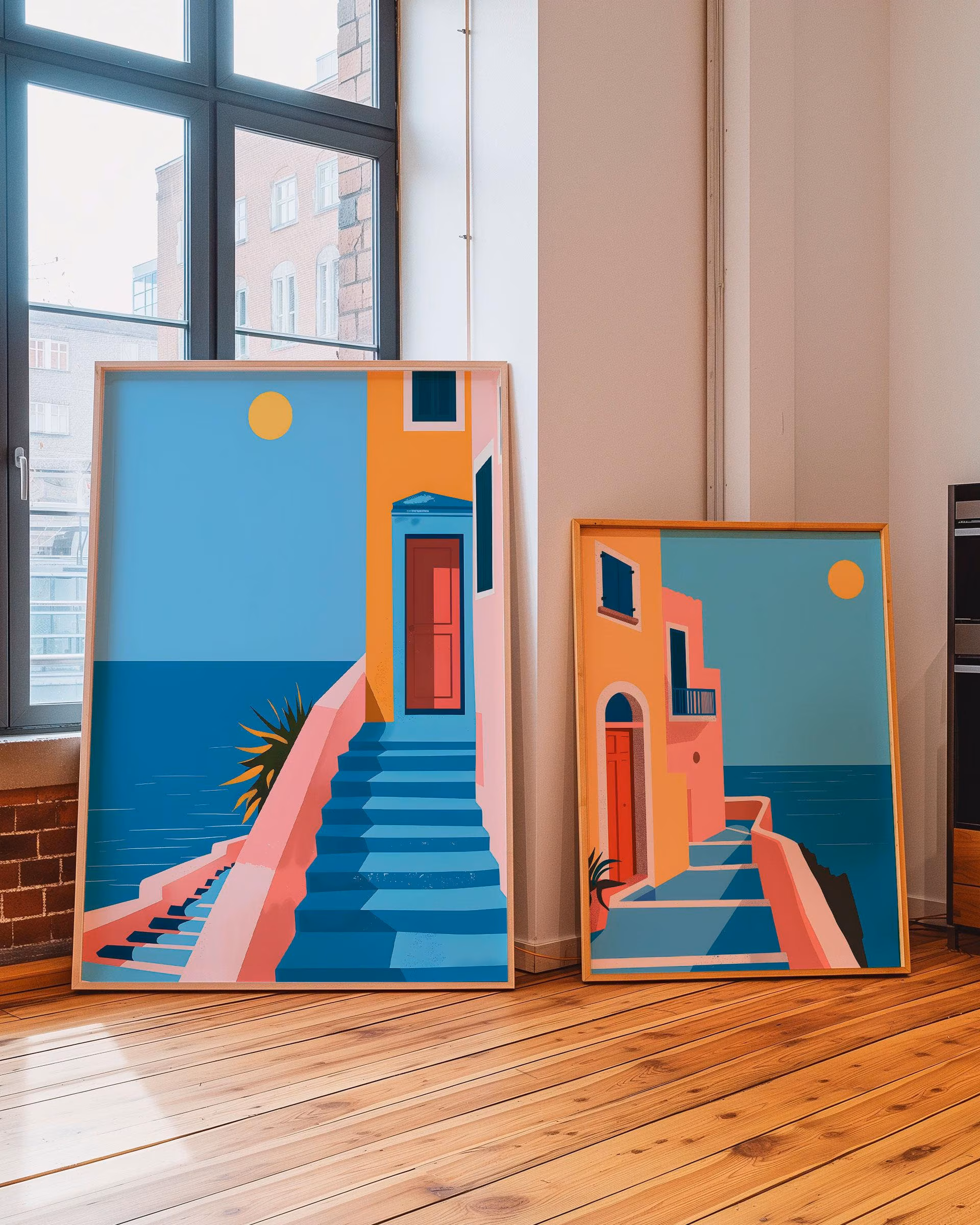 Mediterranean Modern Abstract Art Set